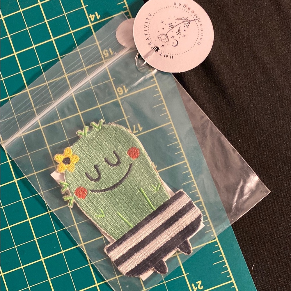 Green Cactus Patch with Yellow Flower